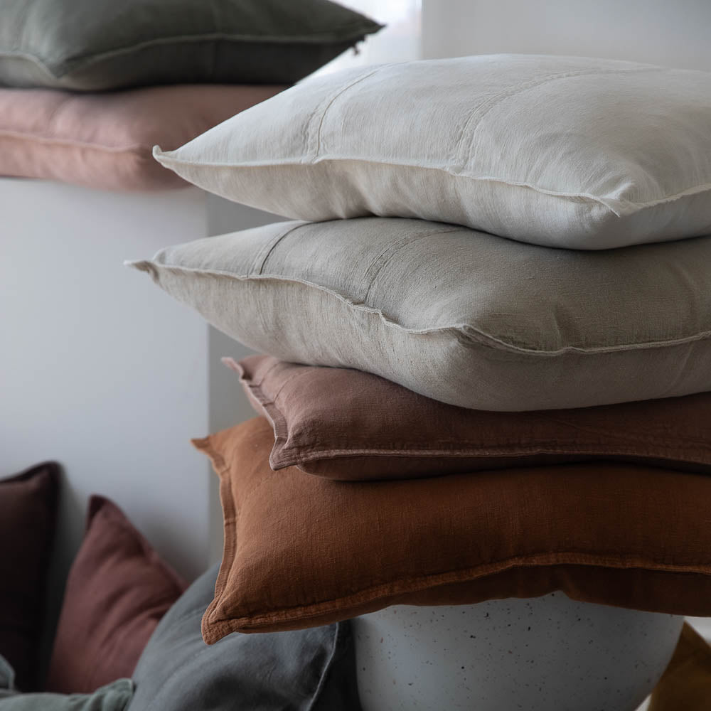 Luca® Linen Cushion - Clay
