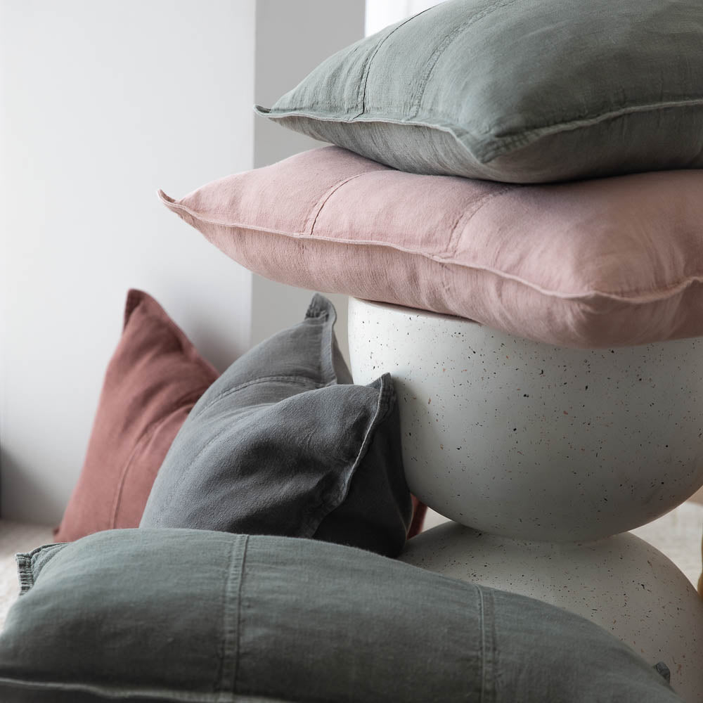 Luca® Linen Cushion - Slate