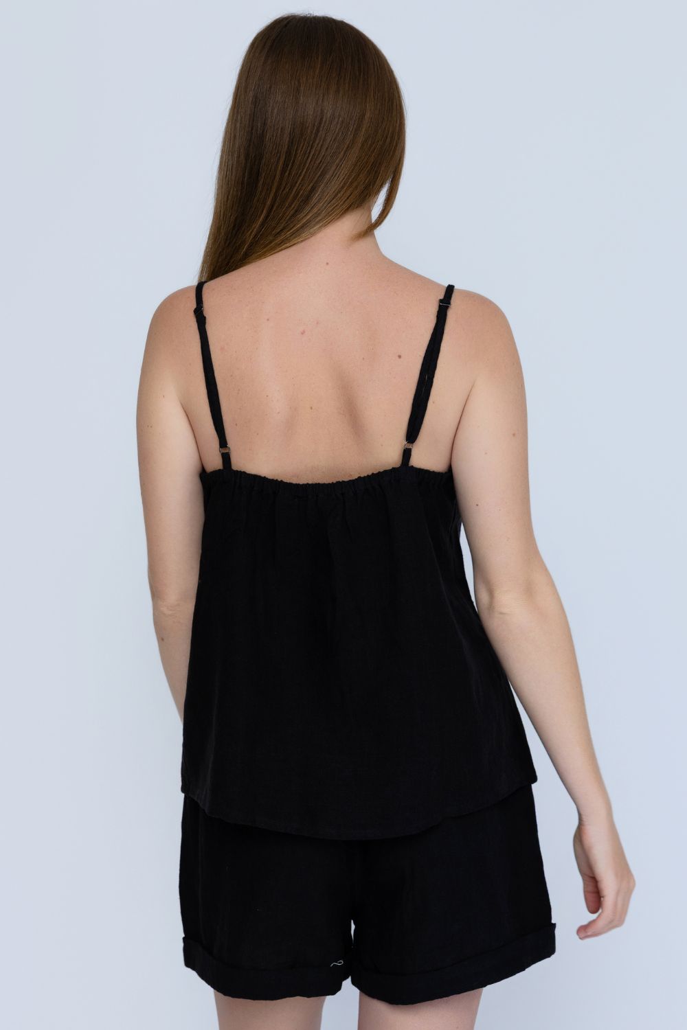 Clementine Linen Shorts - Black