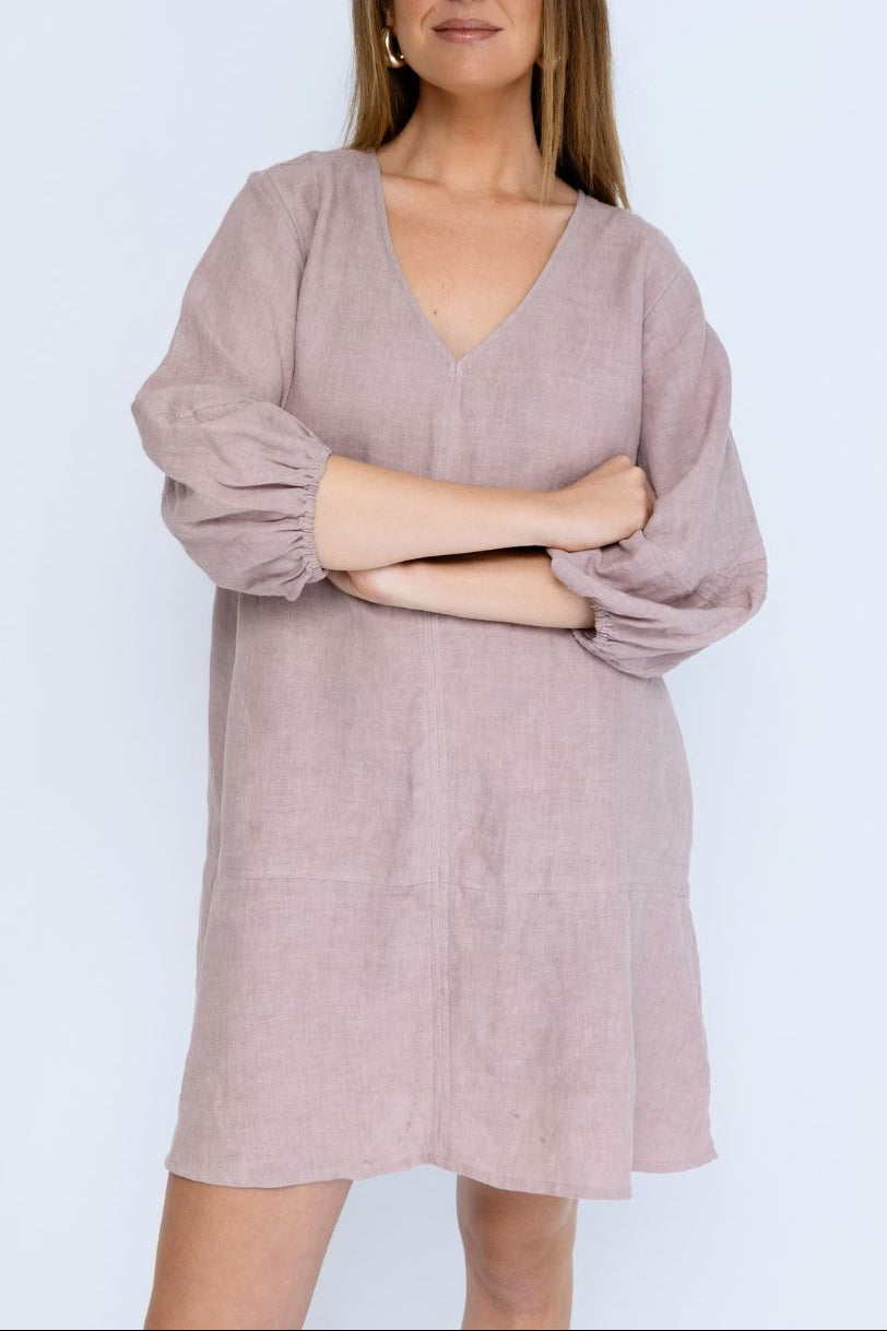 Fundamental Linen Ease Dress - Lilac