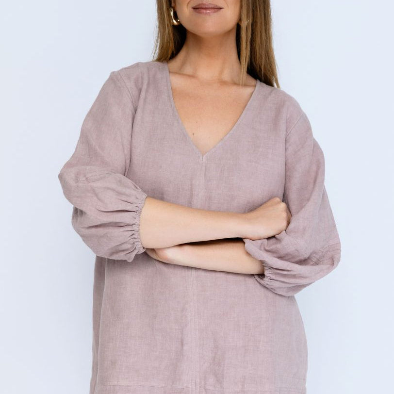 Fundamental Linen Ease Dress - Lilac