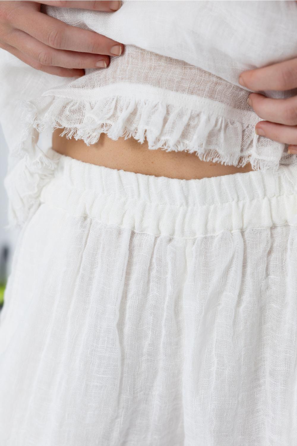 Arana Linen Pant - Off White