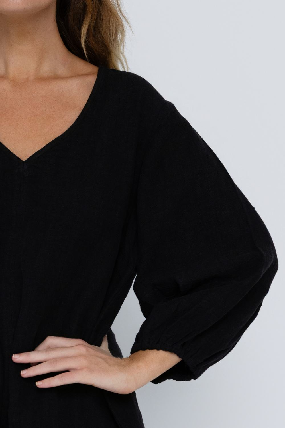 Fundamental Linen Ease Dress - Black
