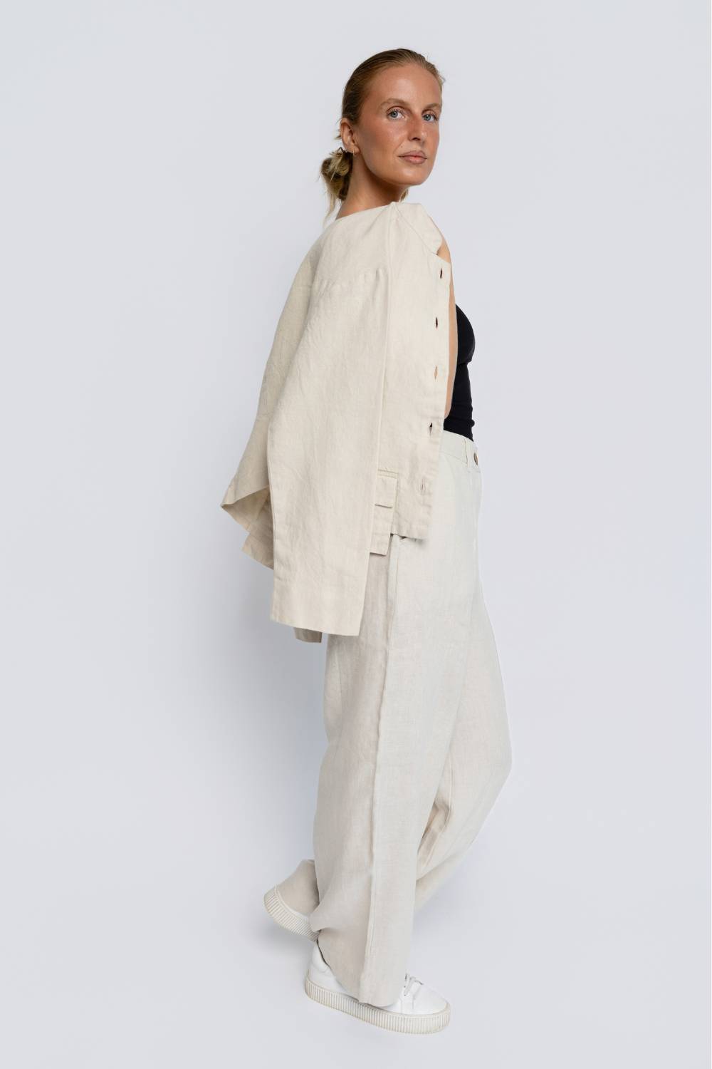 Benny Linen Jacket - Natural