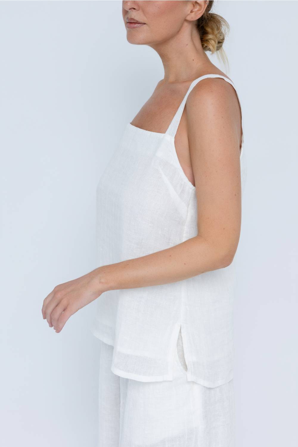 Classic Linen Tank - Off White