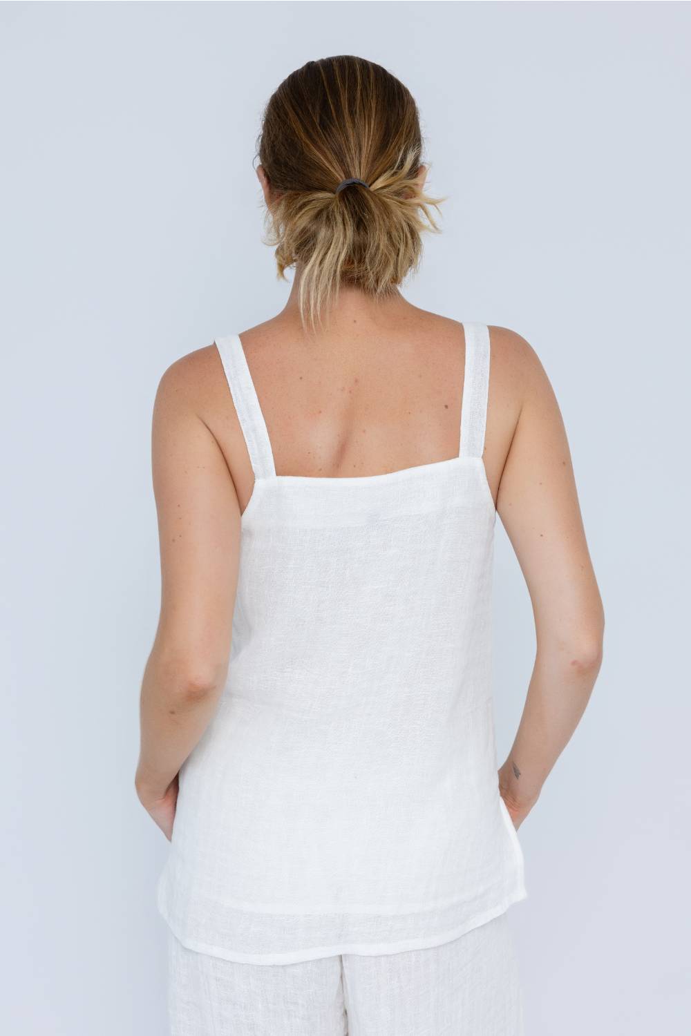Classic Linen Tank - Off White
