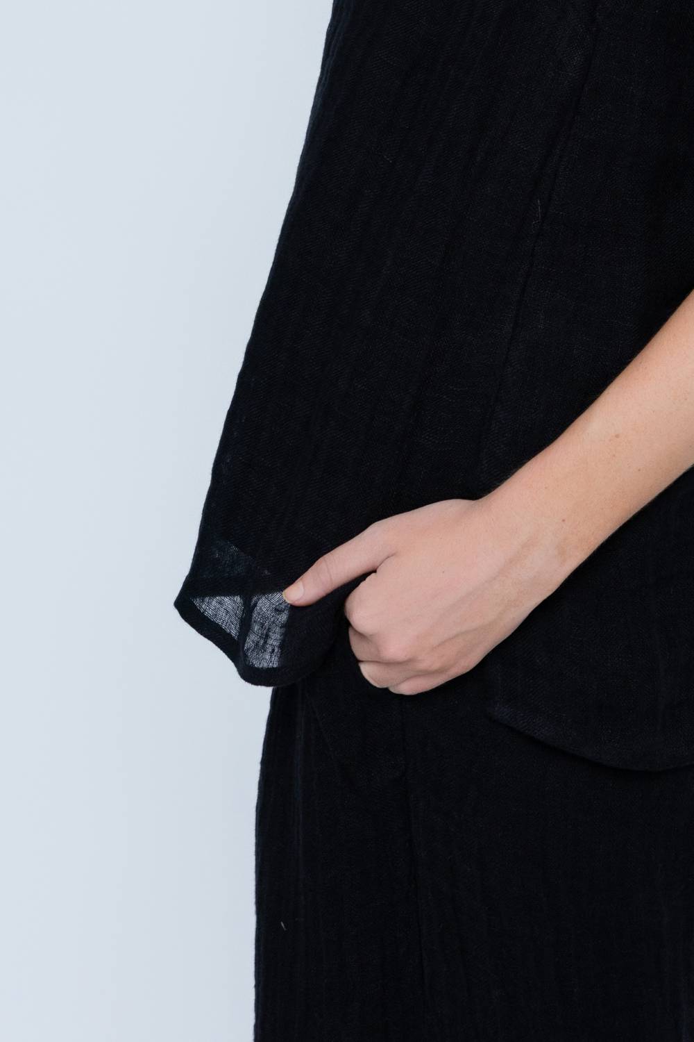 Classic Linen Tank - Black