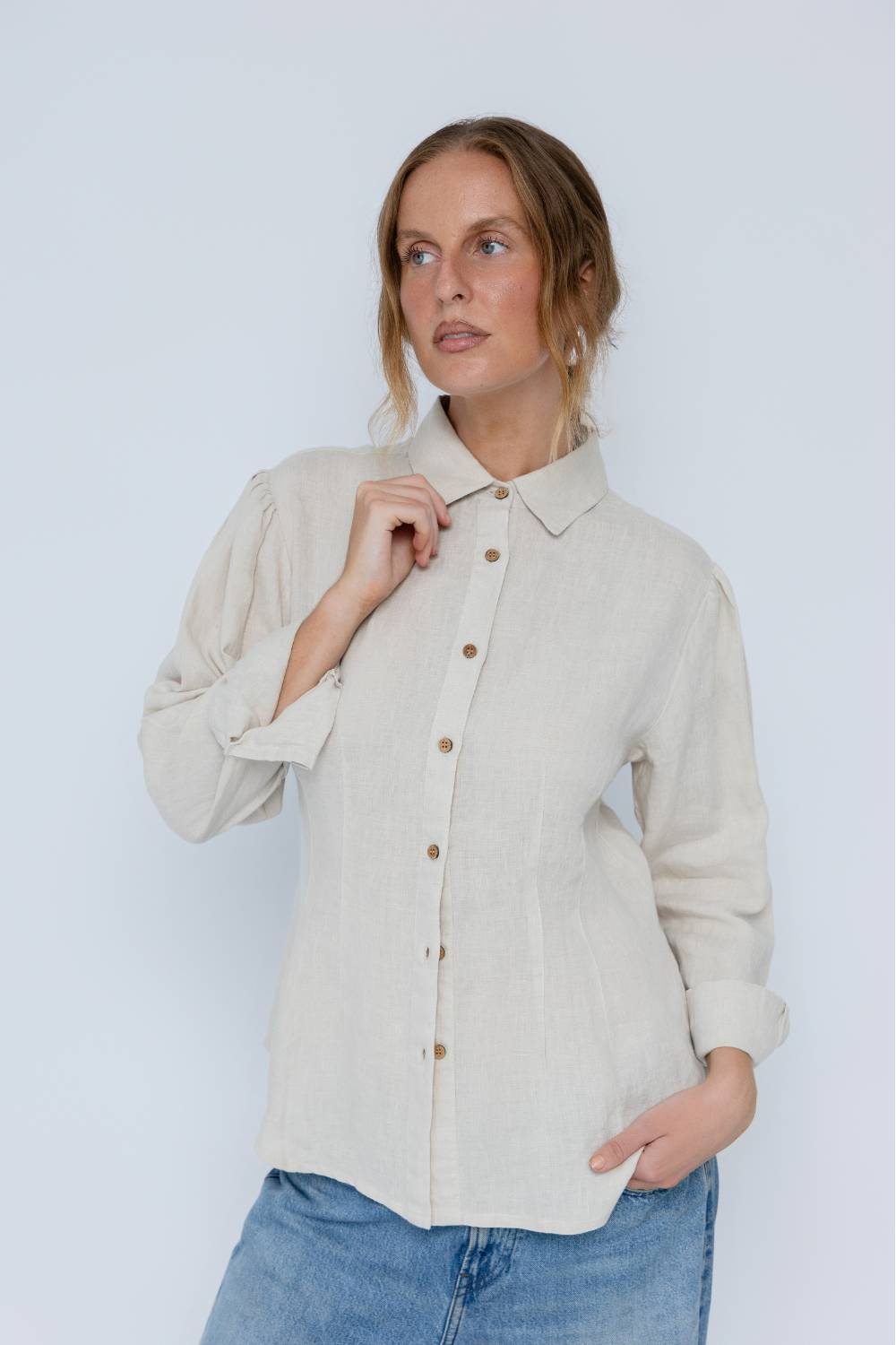 Copenhagen Linen Blouse - Natural
