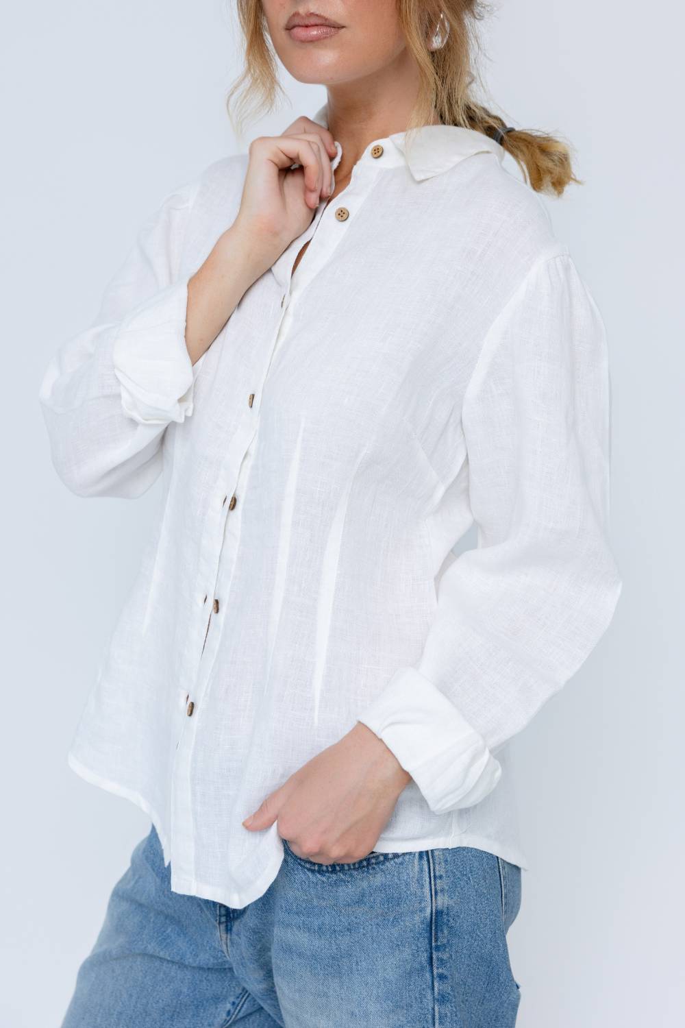 Copenhagen Linen Blouse - White