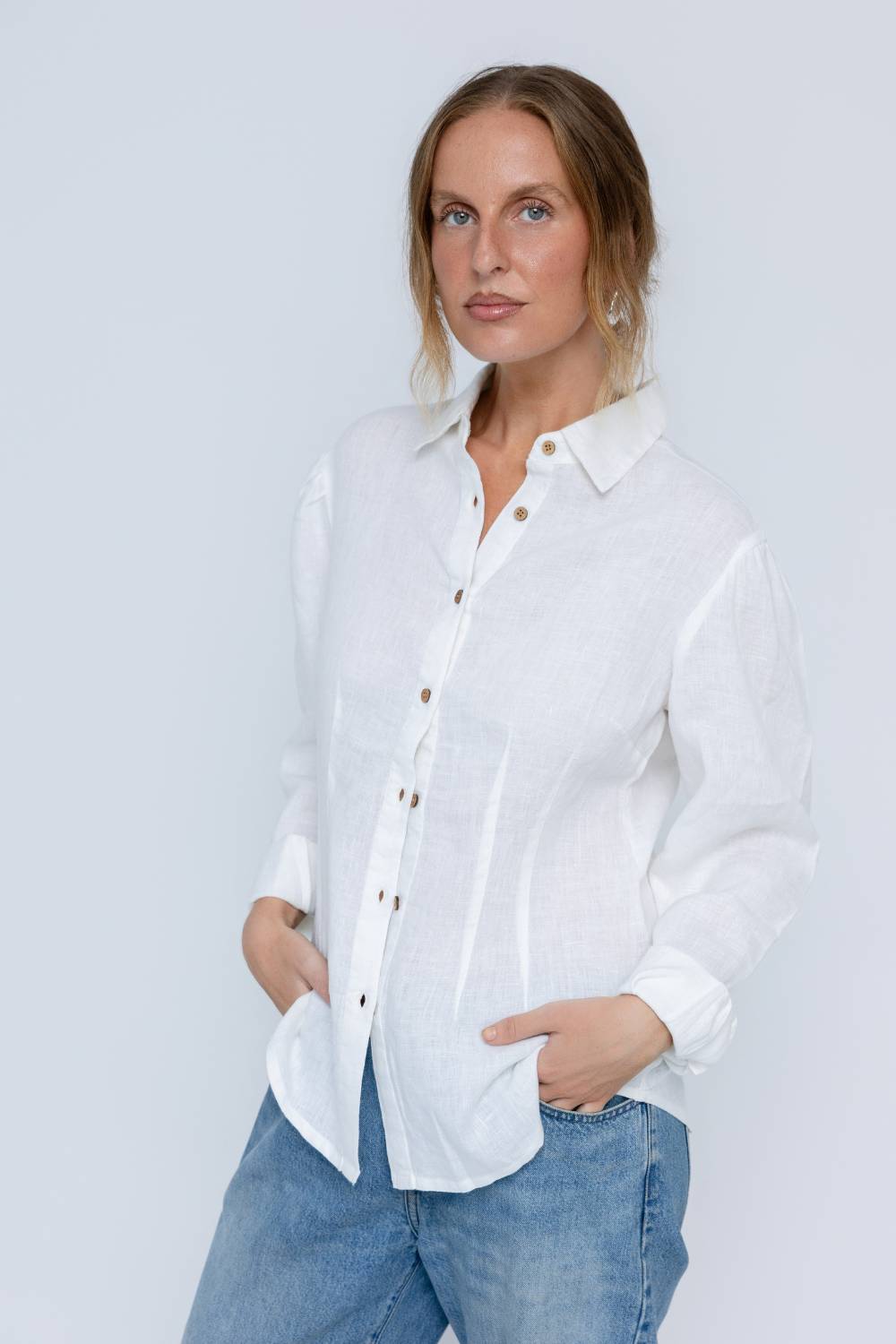 Copenhagen Linen Blouse - White