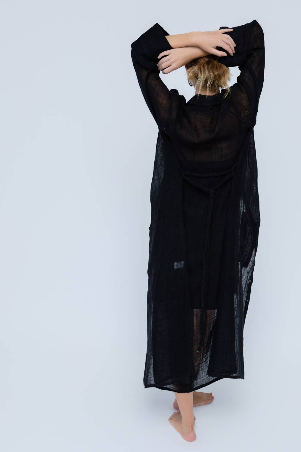 Desert Linen Duster - Black