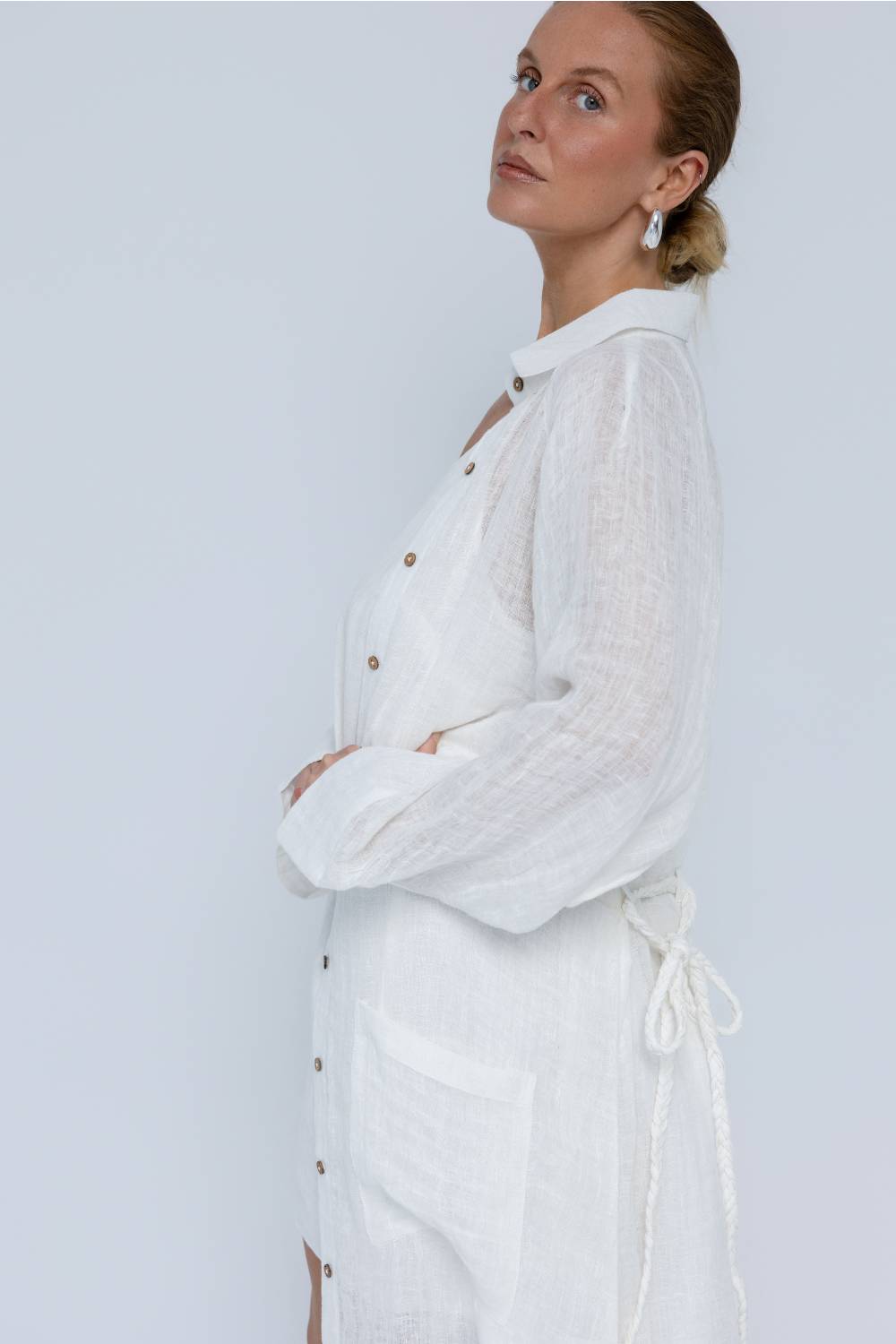 Desert Linen Duster - Off White