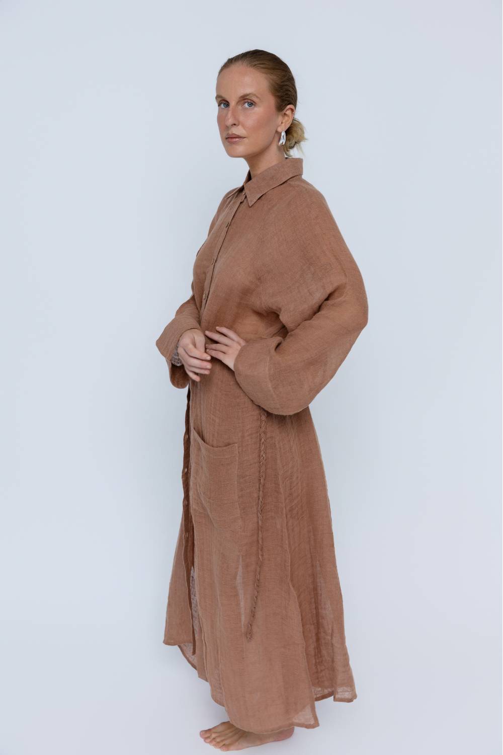 Desert Linen Duster - Clay