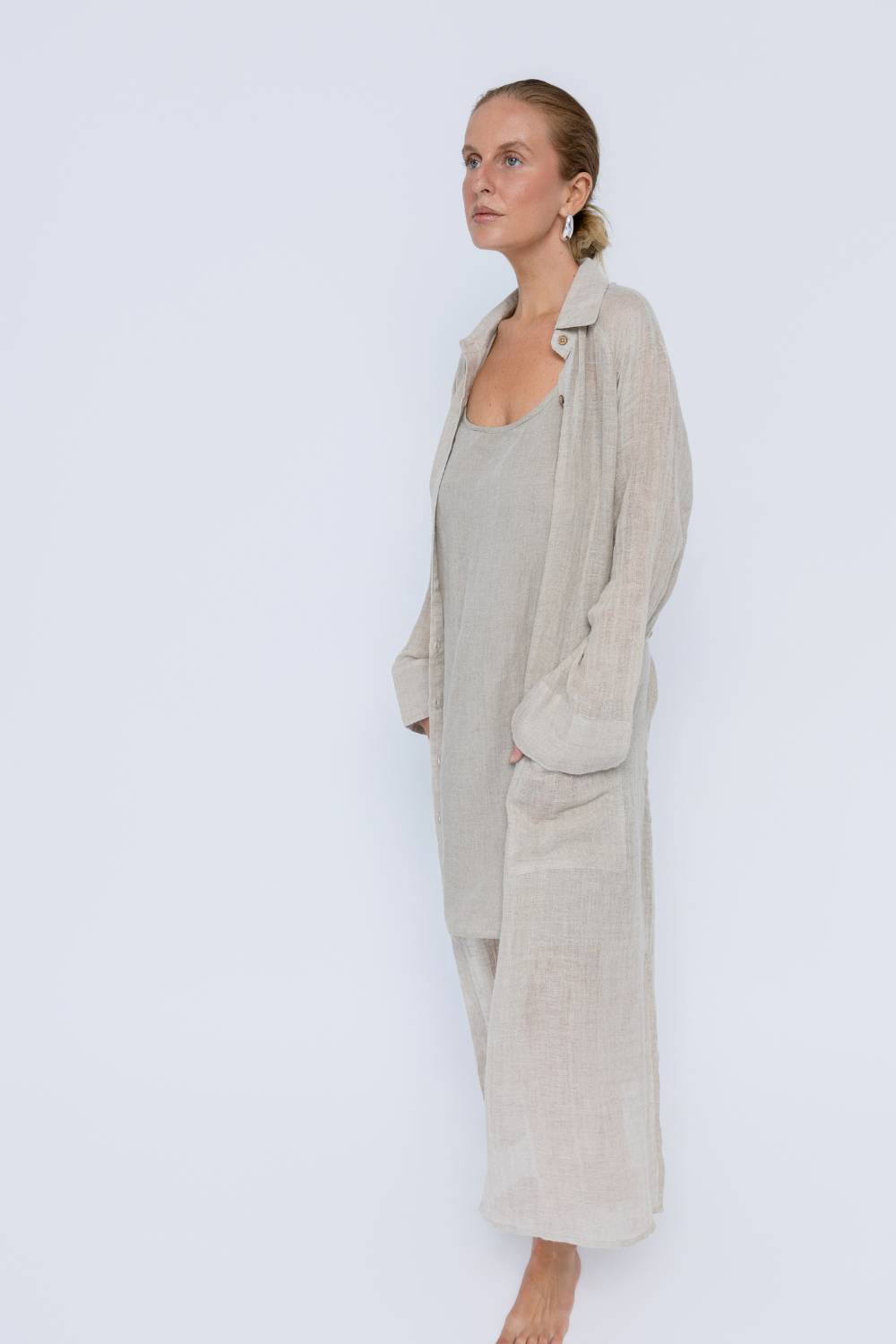 Desert Linen Duster - Natural