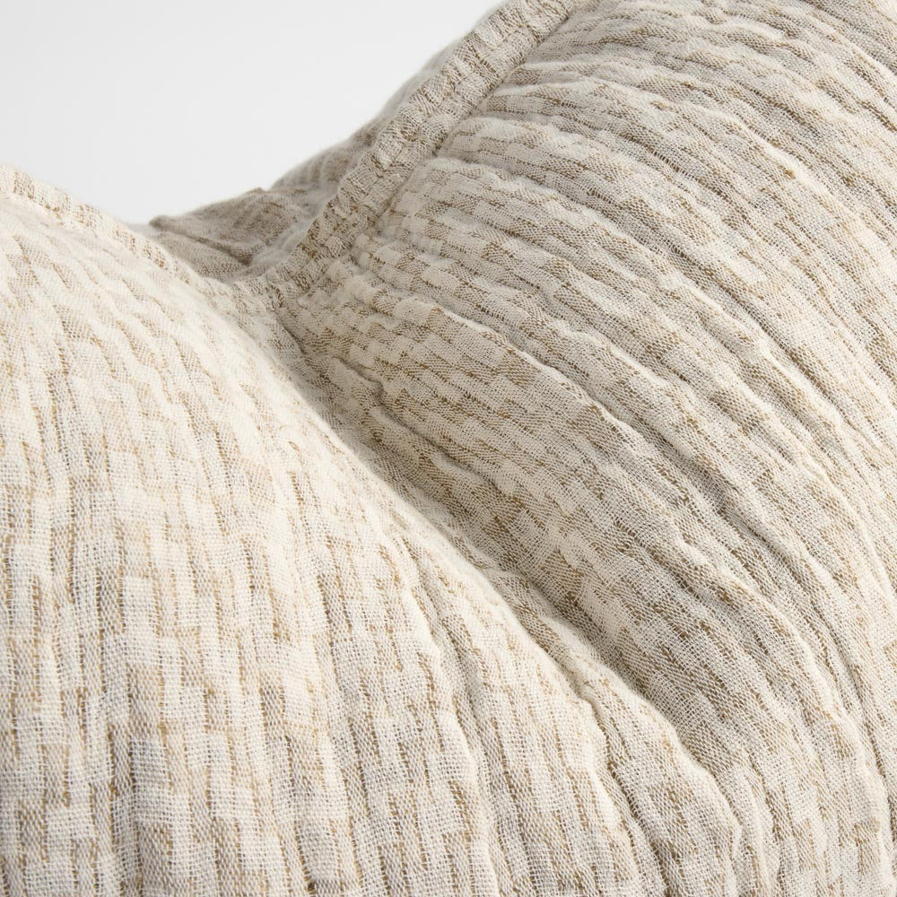 Blossom Reversible Cushion - Chocolate/Ivory