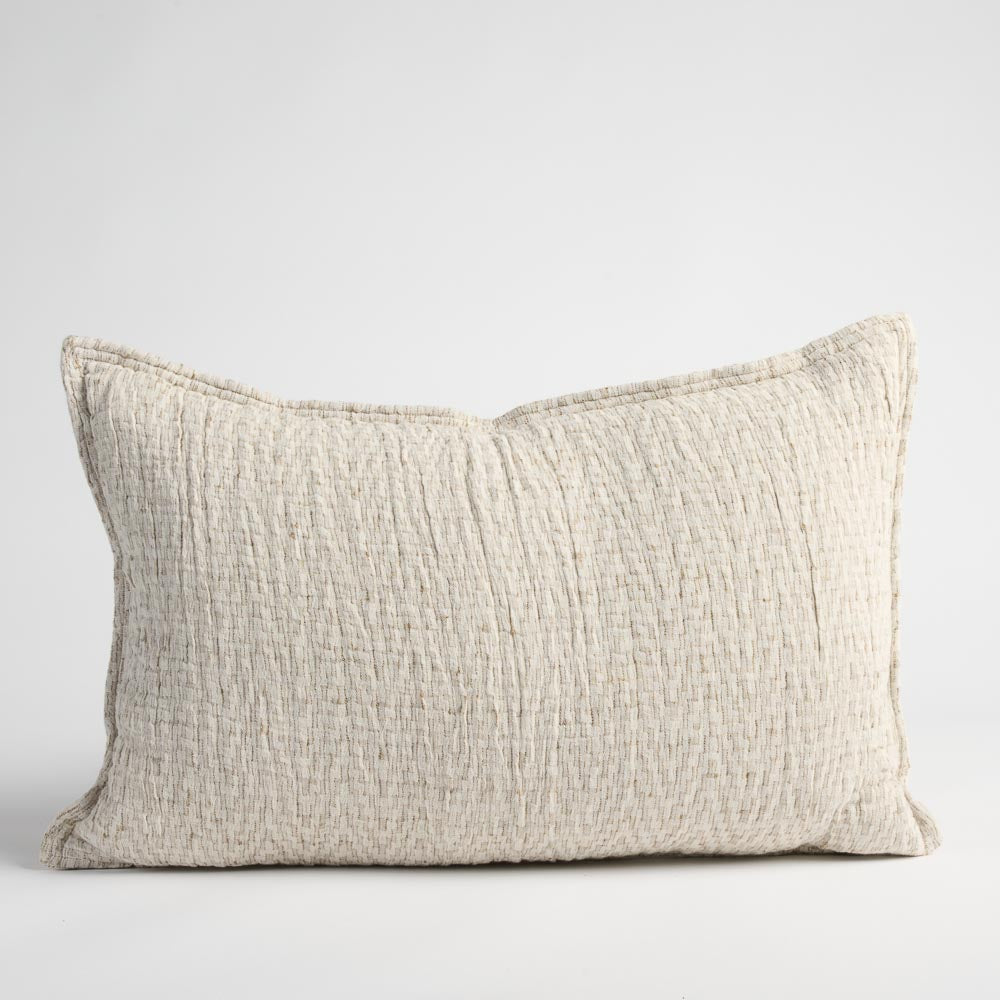 Blossom Reversible Cushion - Chocolate/Ivory