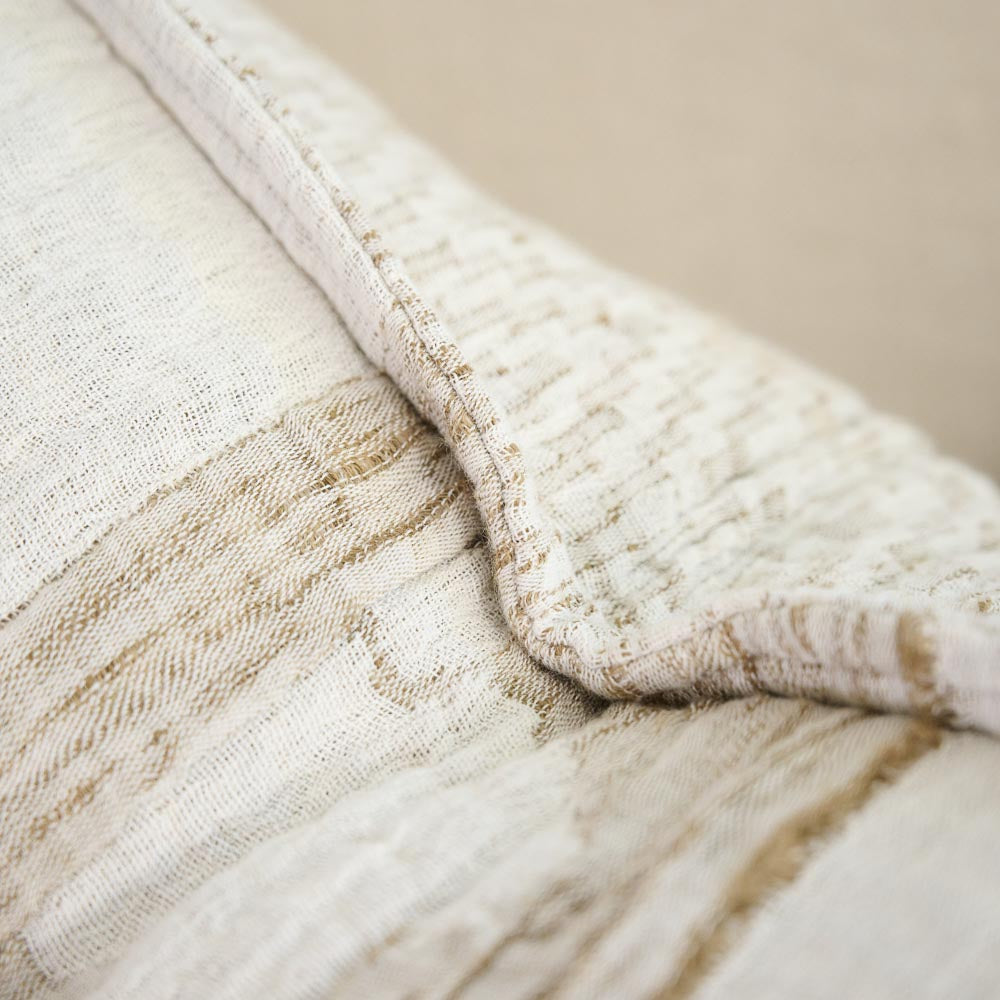 Blossom Reversible Cushion - Chocolate/Ivory