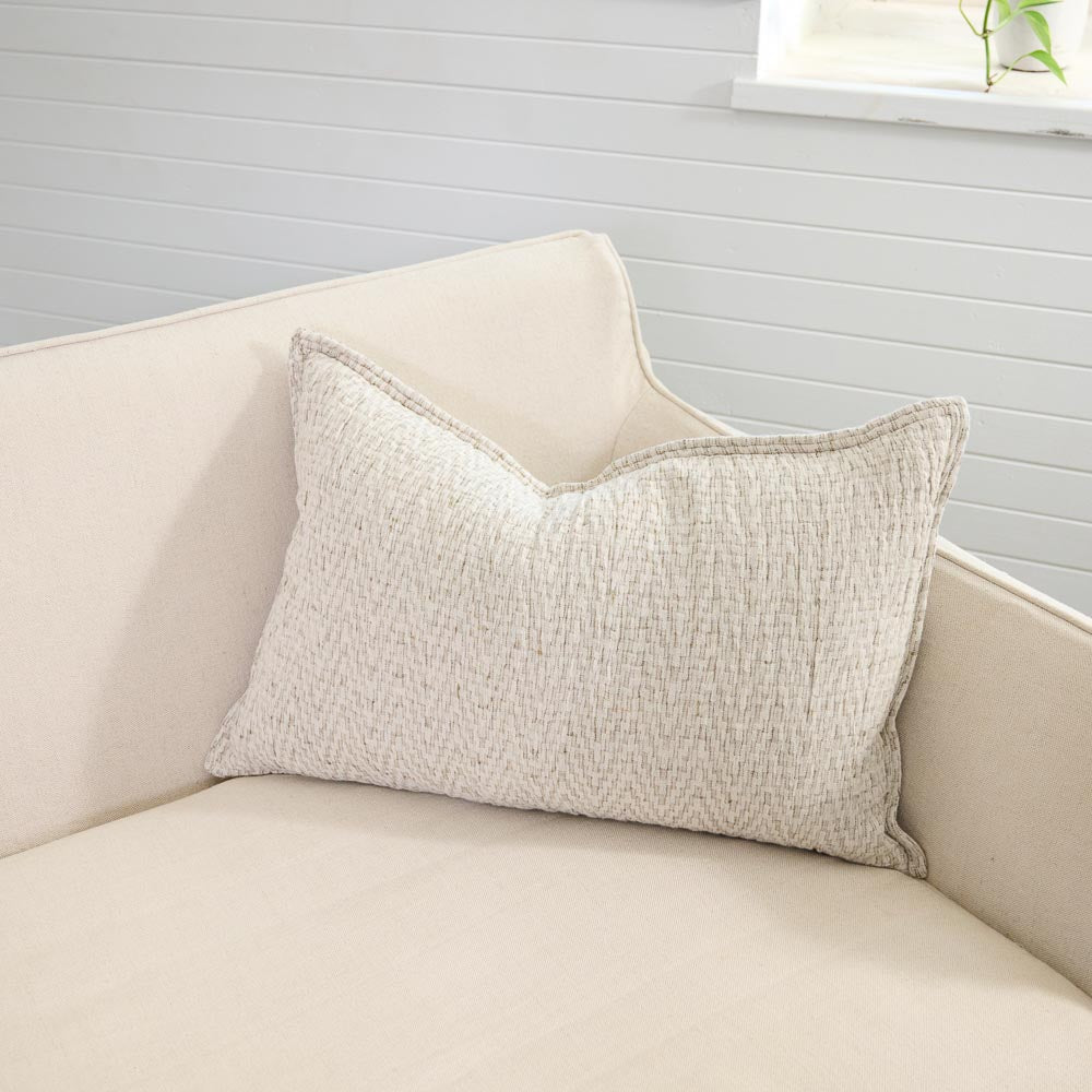 Blossom Reversible Cushion - Chocolate/Ivory
