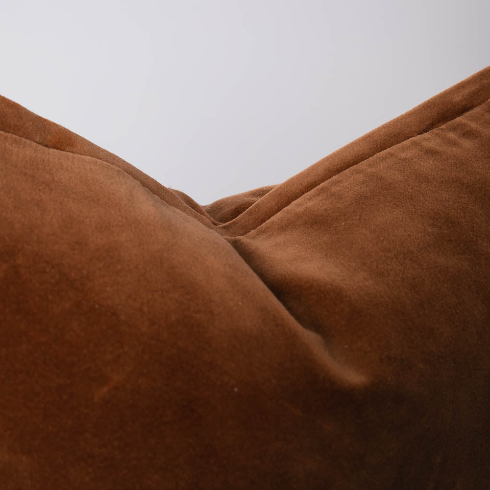 Evelyn Velvet Long Lumbar- Nutmeg - Eadie Lifestyle