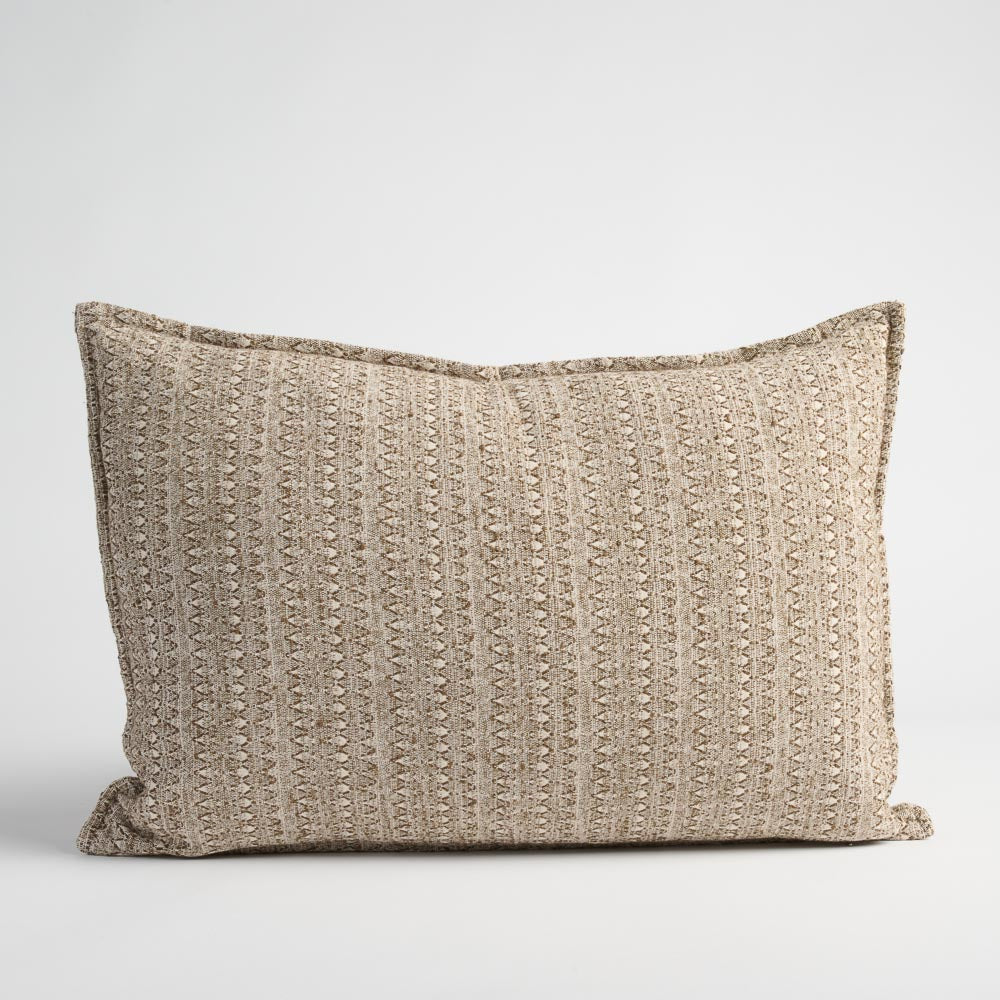 Lowan Cushion - Natural/Chocolate