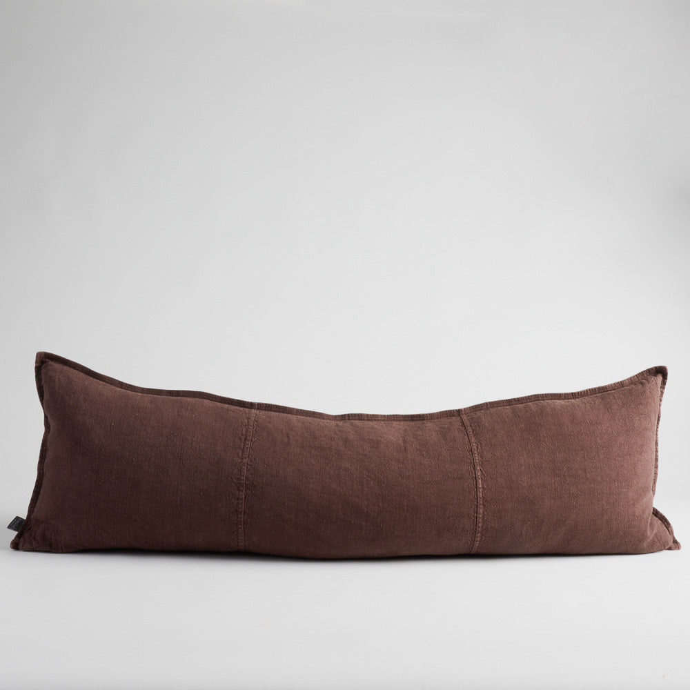 Luca® Linen Long Lumbar - Chocolate