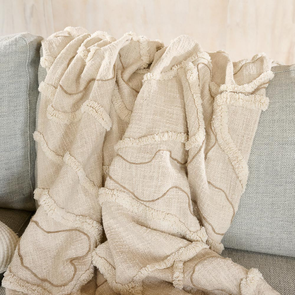 Lamond Throw - Ivory/Natural