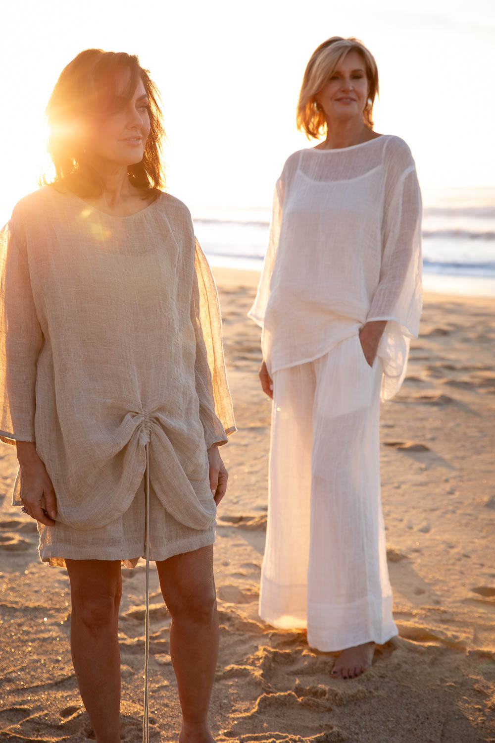 Margot Reversible Linen Top - Off White