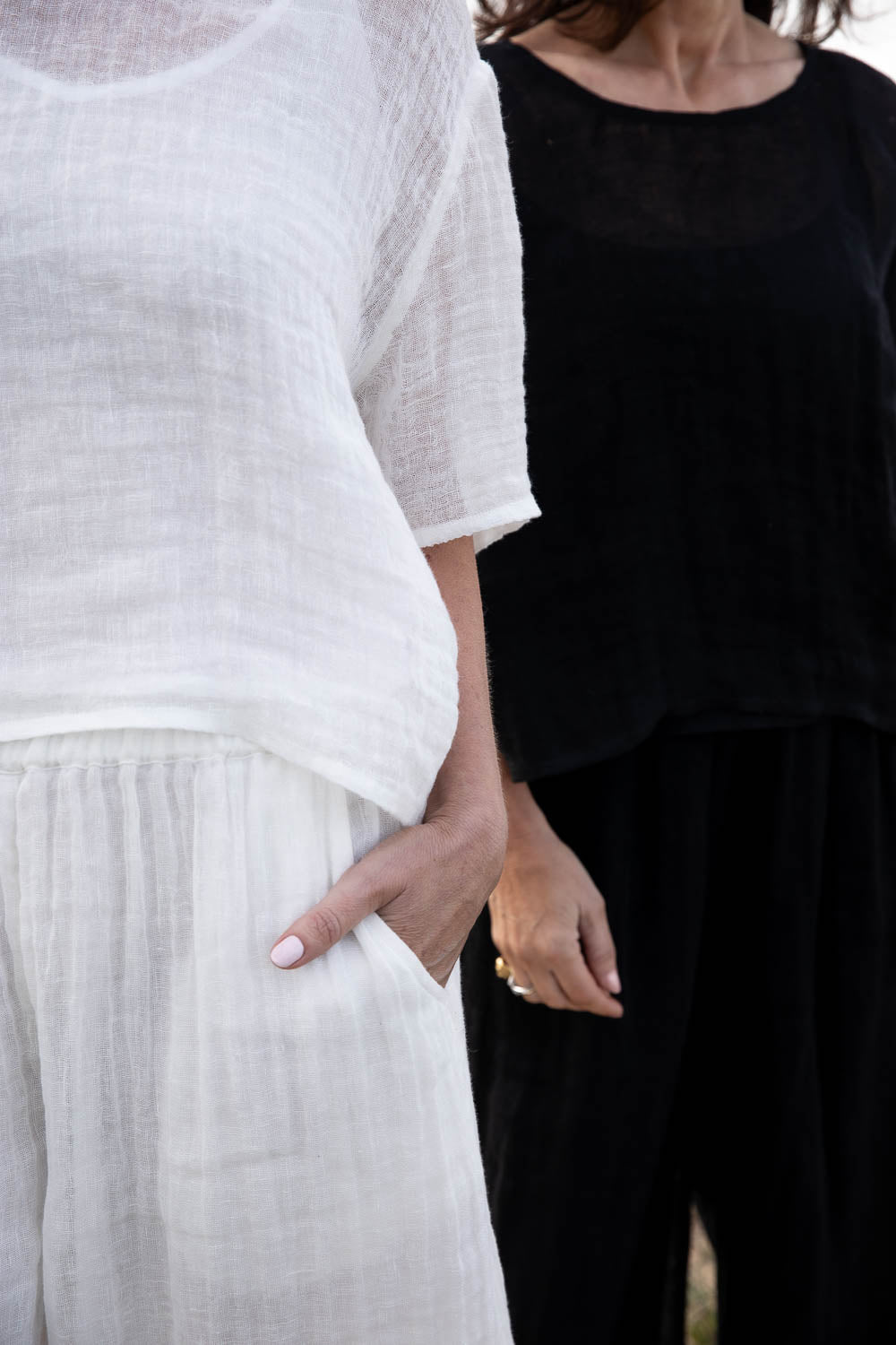Olivia Linen Top - Off White - Eadie Lifestyle