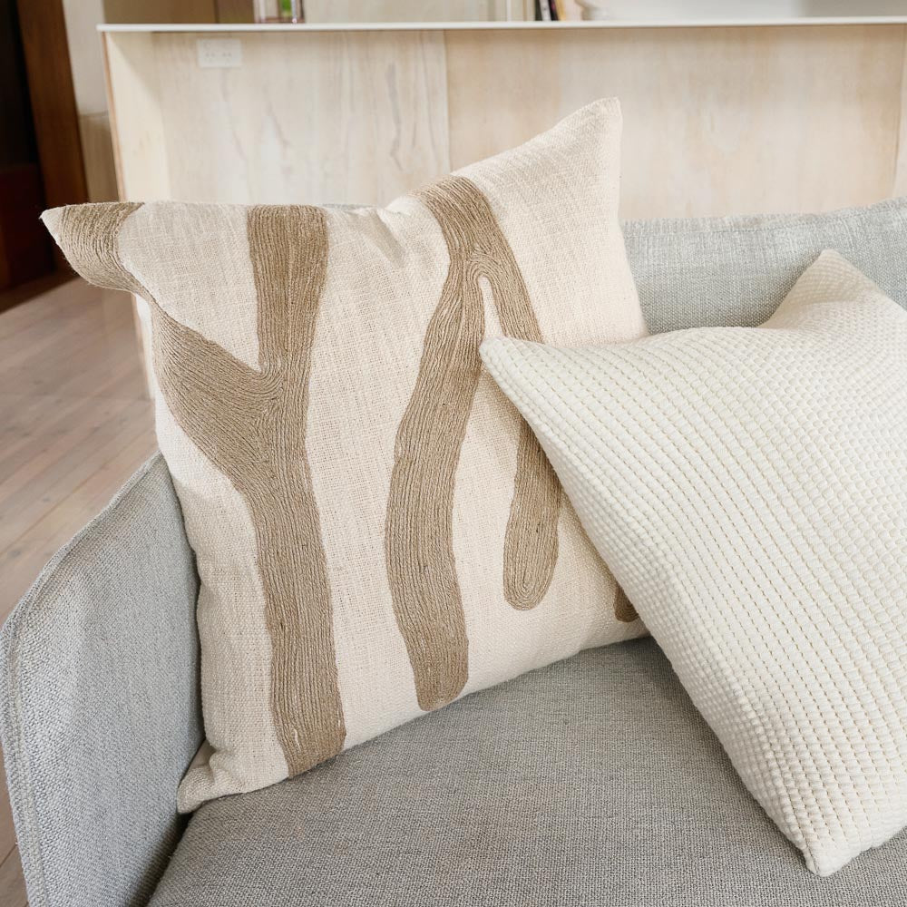 Zanth Cushion - Ivory/Natural
