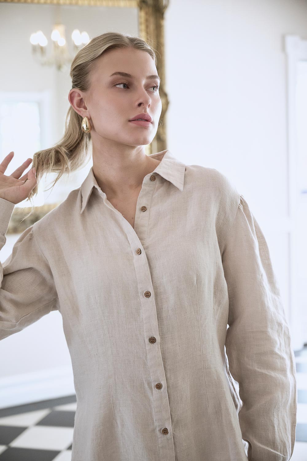 Copenhagen Linen Blouse - Natural