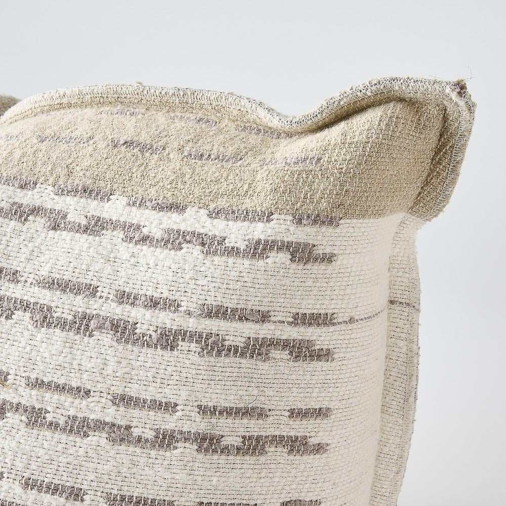 Hagen Cushion -  Off White/Slate