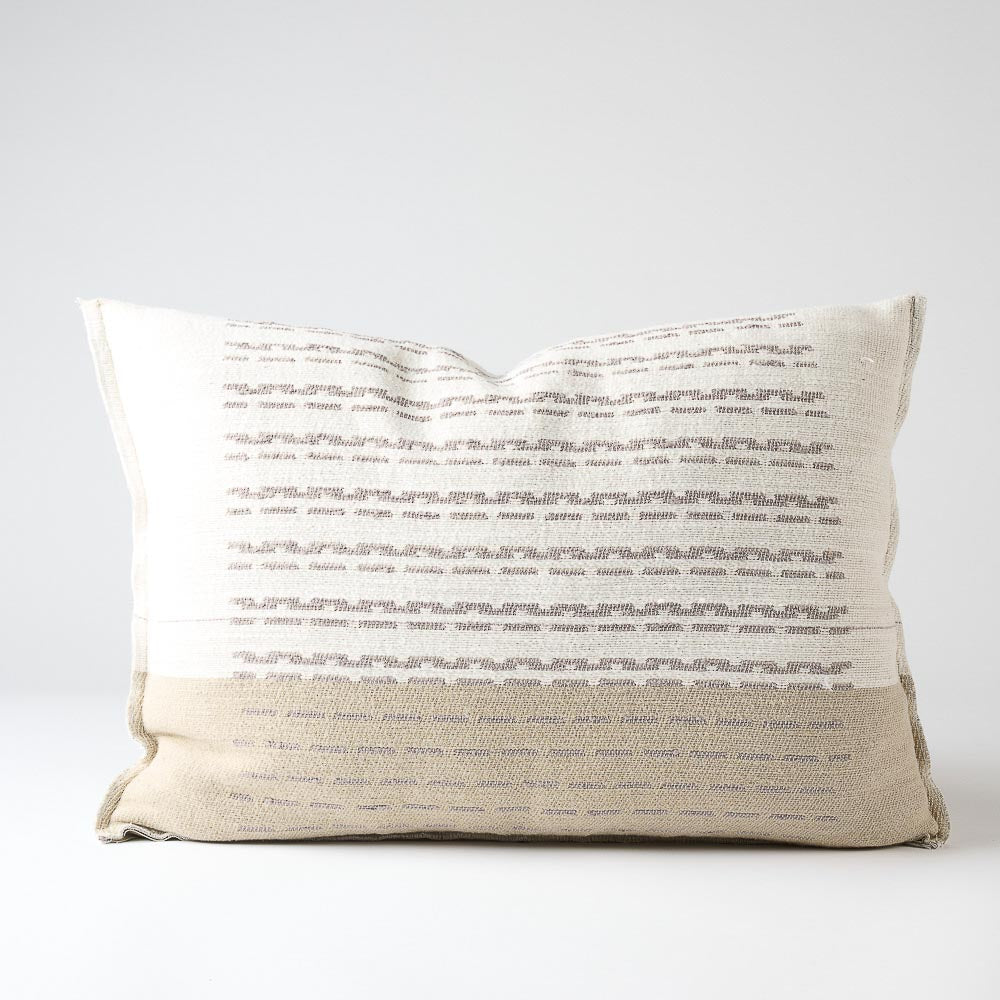 Hagen Cushion -  Off White/Slate