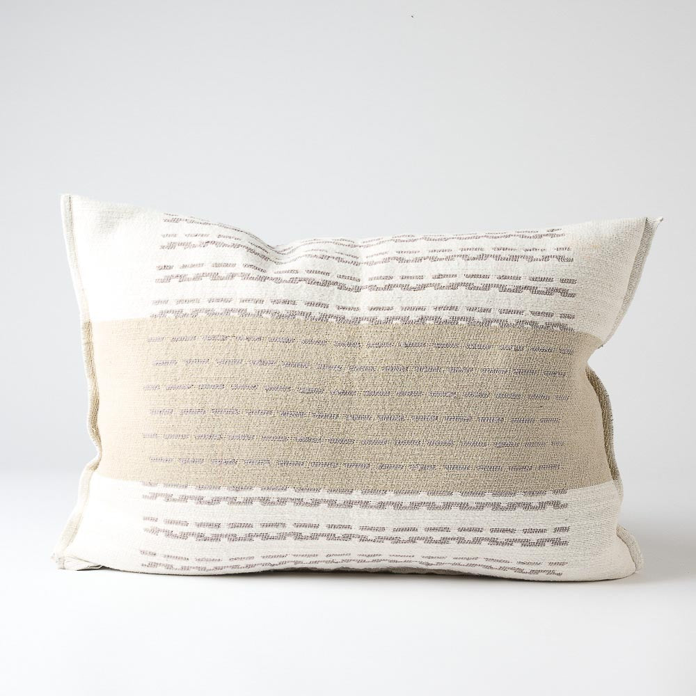 Hagen Cushion -  Off White/Slate