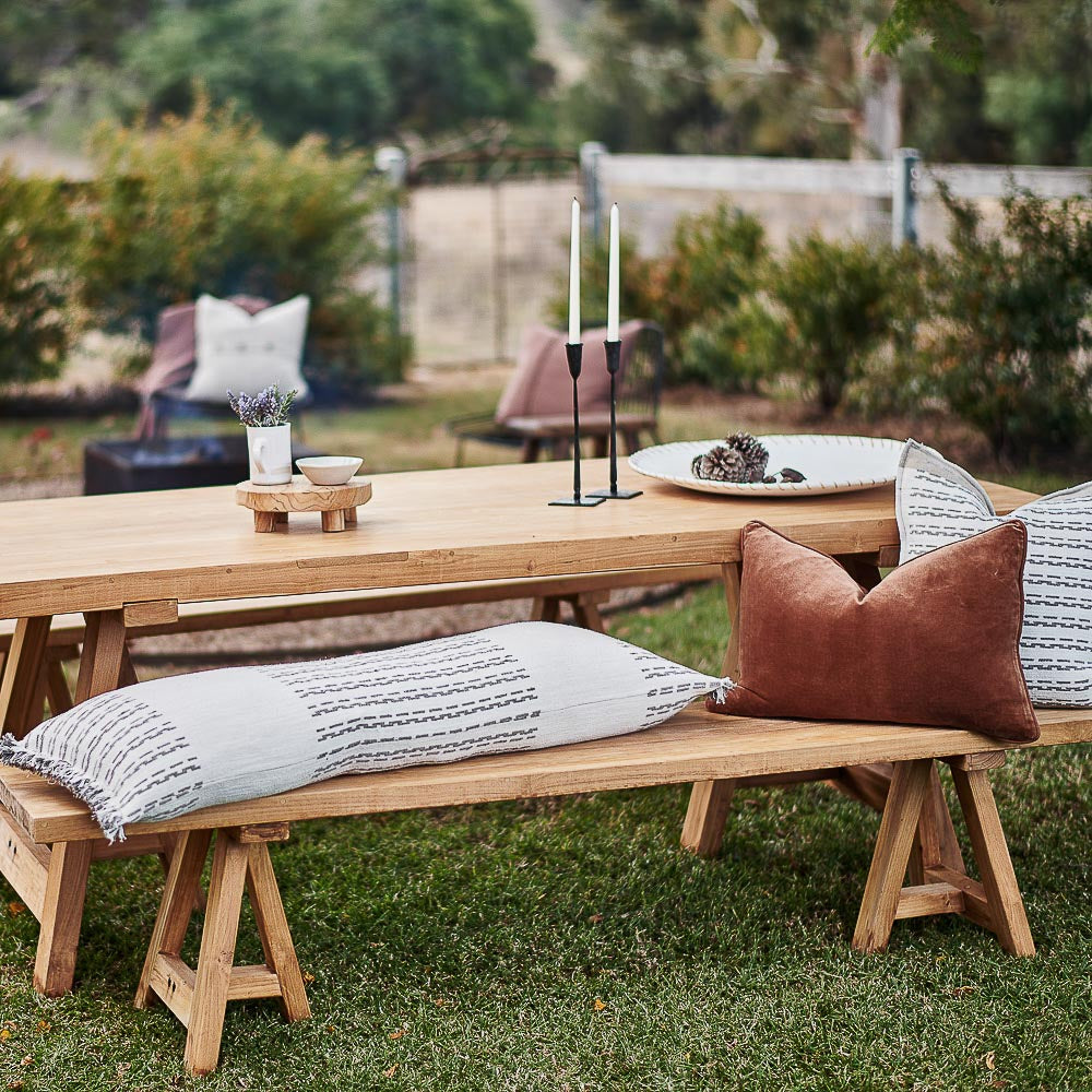Hagen Cushion - Off White/Slate