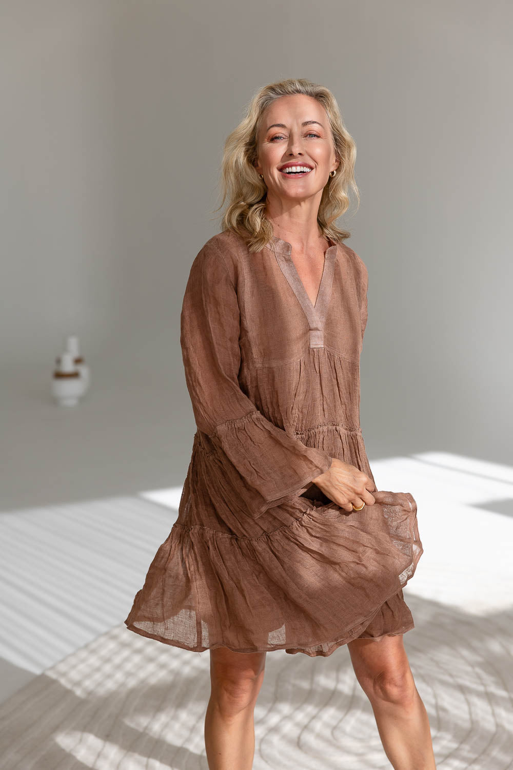Como Linen Dress - Clay - Eadie Lifestyle