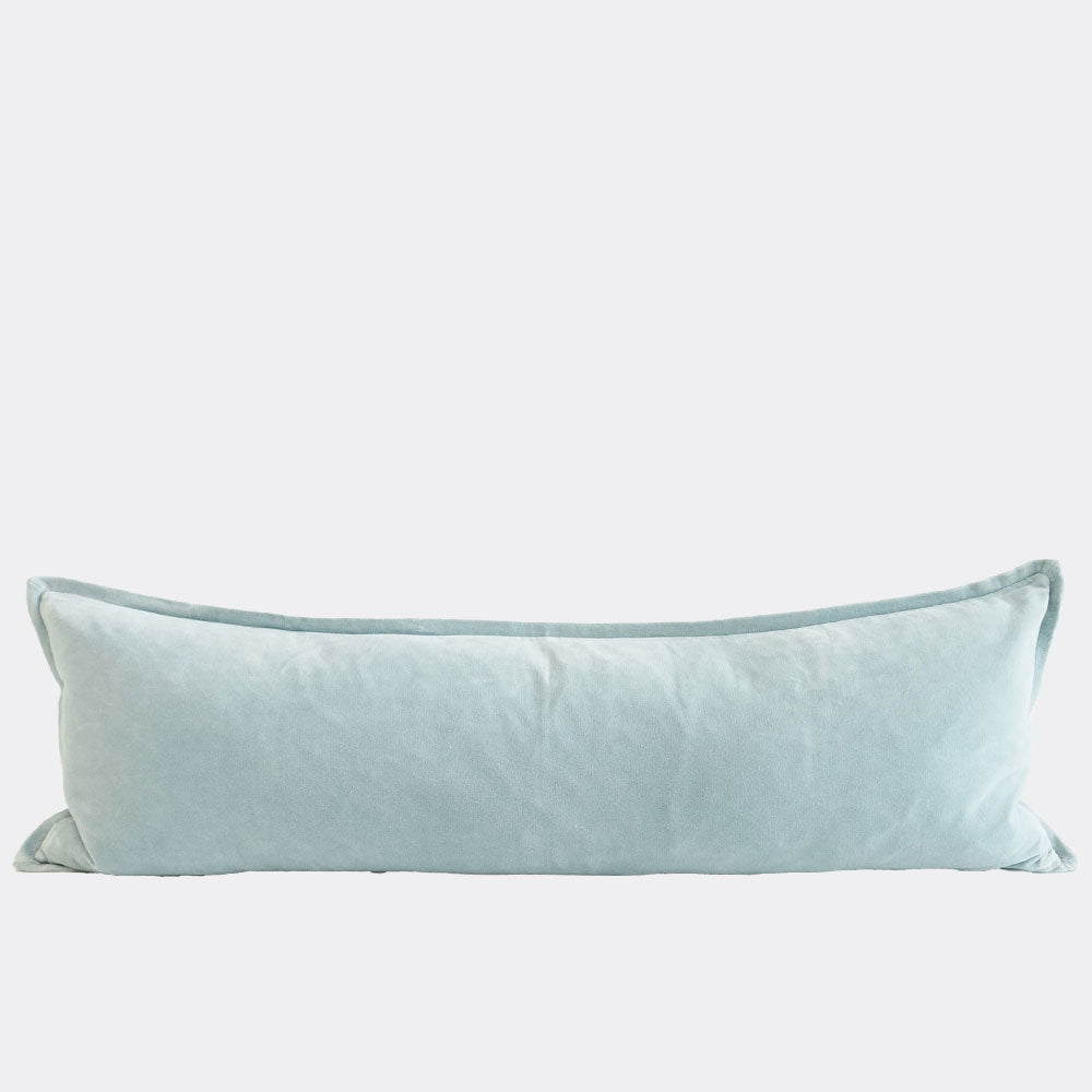 Evelyn Velvet Long Lumbar- Sky - Eadie Lifestyle