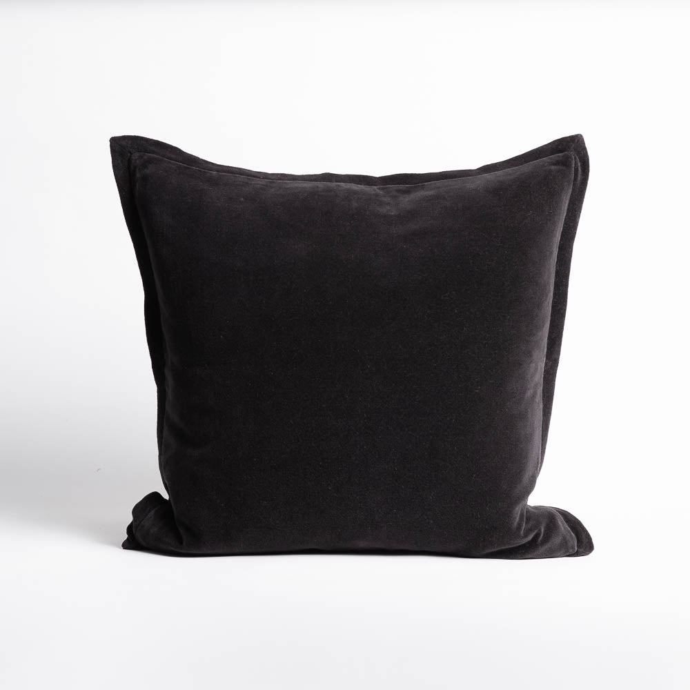 Evelyn Velvet Cushion - Black - Eadie Lifestyle