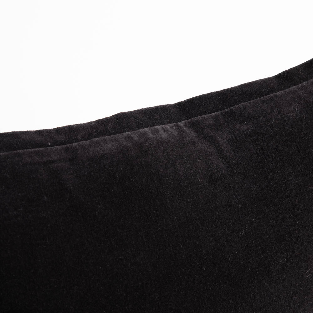 Evelyn Velvet Long Lumbar- Black - Eadie Lifestyle
