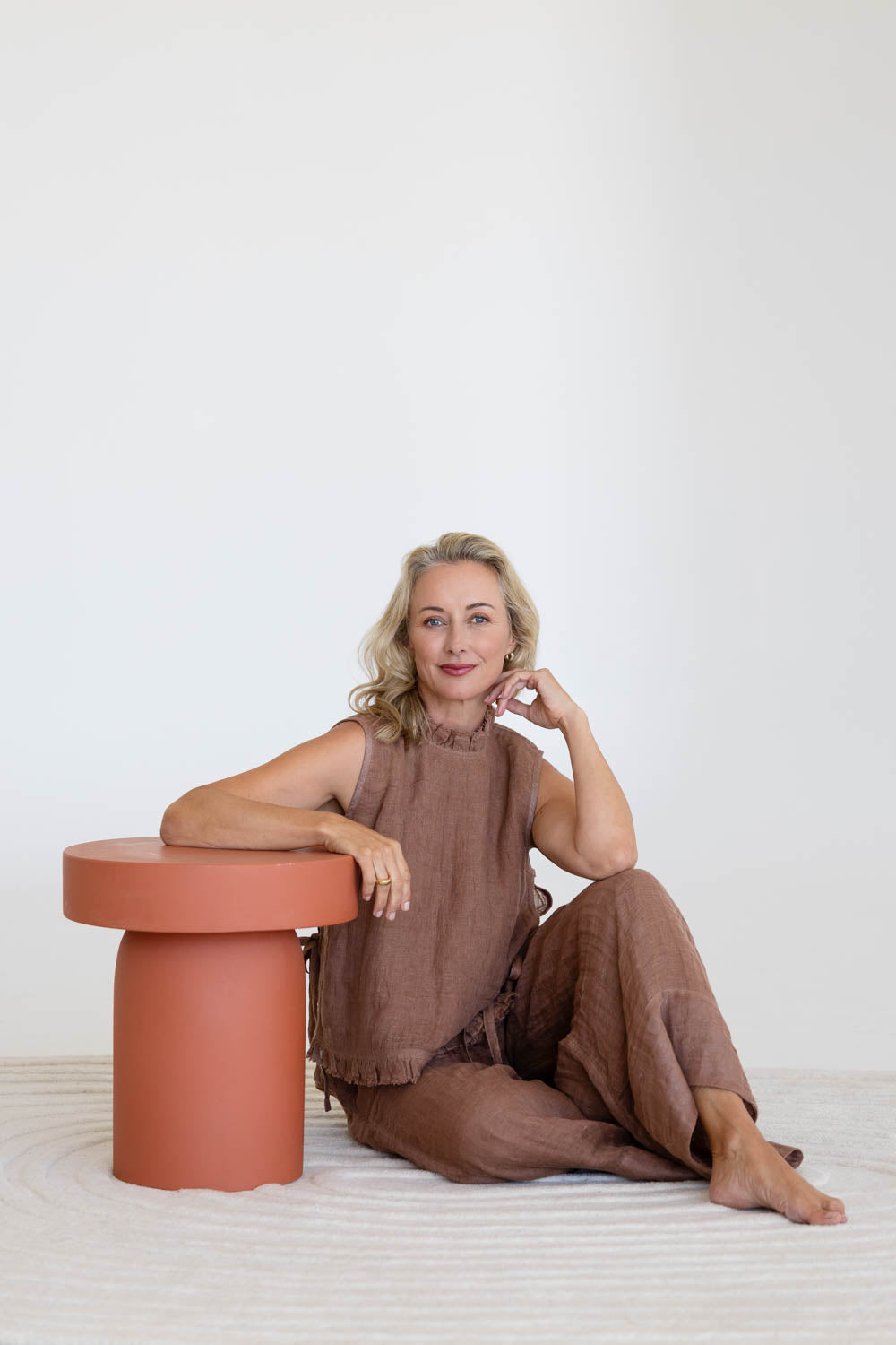Nadia Linen Top - Clay - Eadie Lifestyle