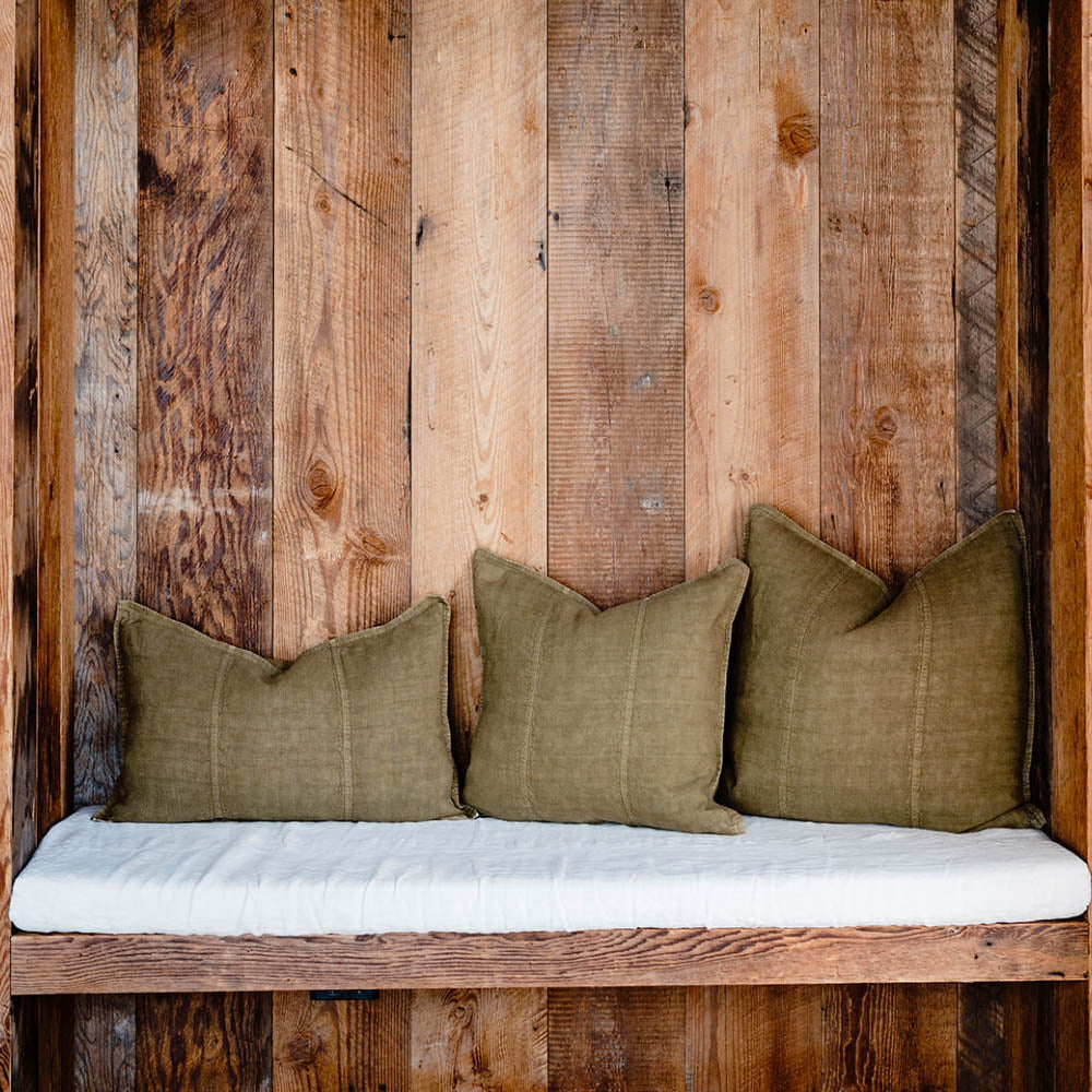 Luca® Linen Cushion - Olive - Eadie Lifestyle