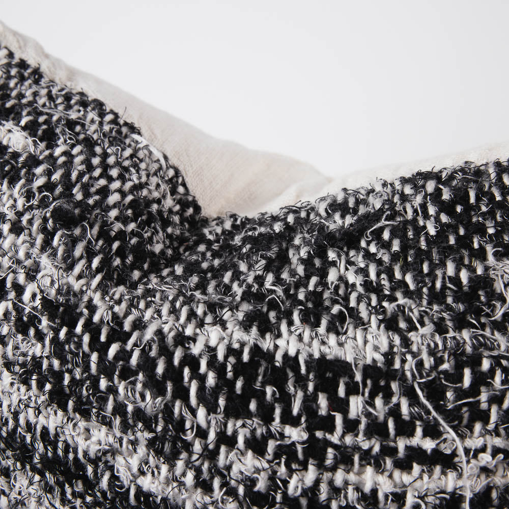 Wabi Cushion - 100% Recycled Linen, Black