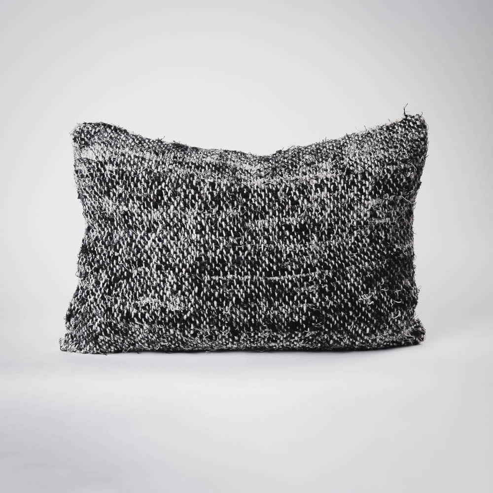 Wabi Cushion - 100% Recycled Linen, Black