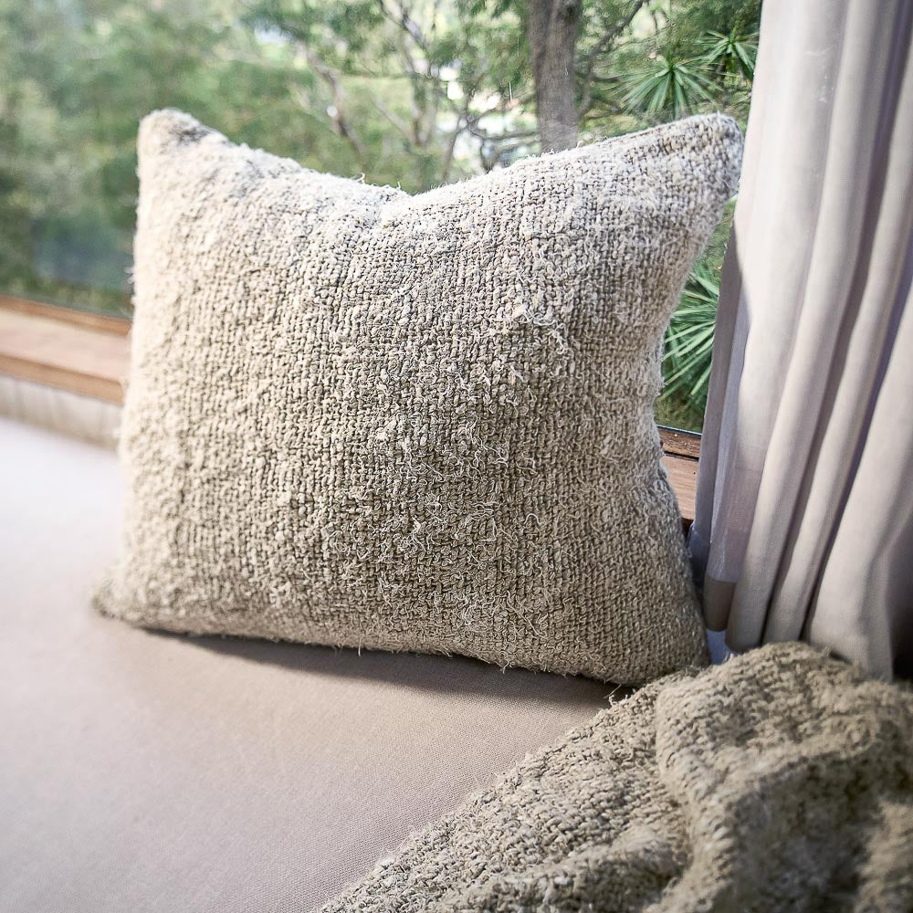 Wabi Cushion - 100% Recycled Linen, Ivory