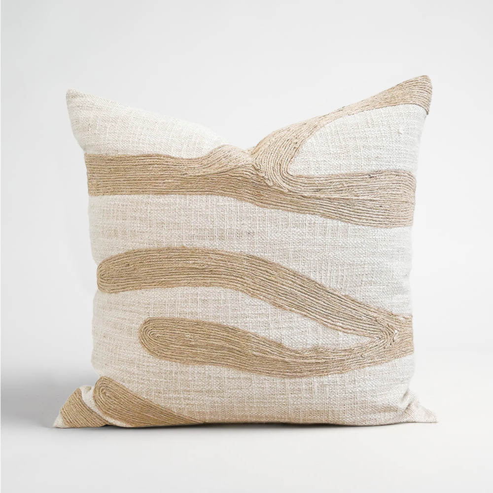 Zanth Cushion - Ivory/Natural