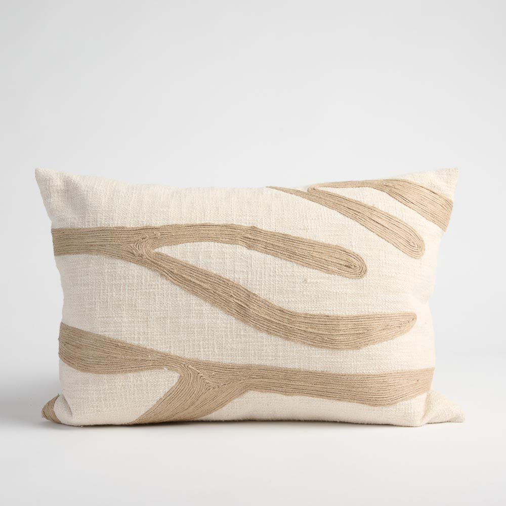 Zanth Cushion - Ivory/Natural