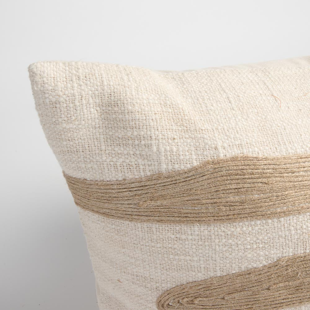 Zanth Cushion - Ivory/Natural