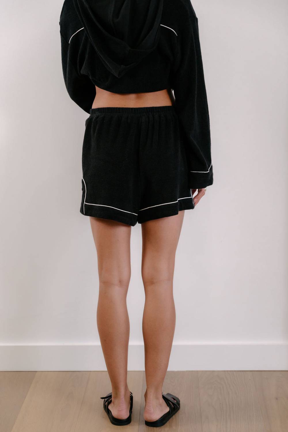 Empire Statement Shorts - Black with White Piping