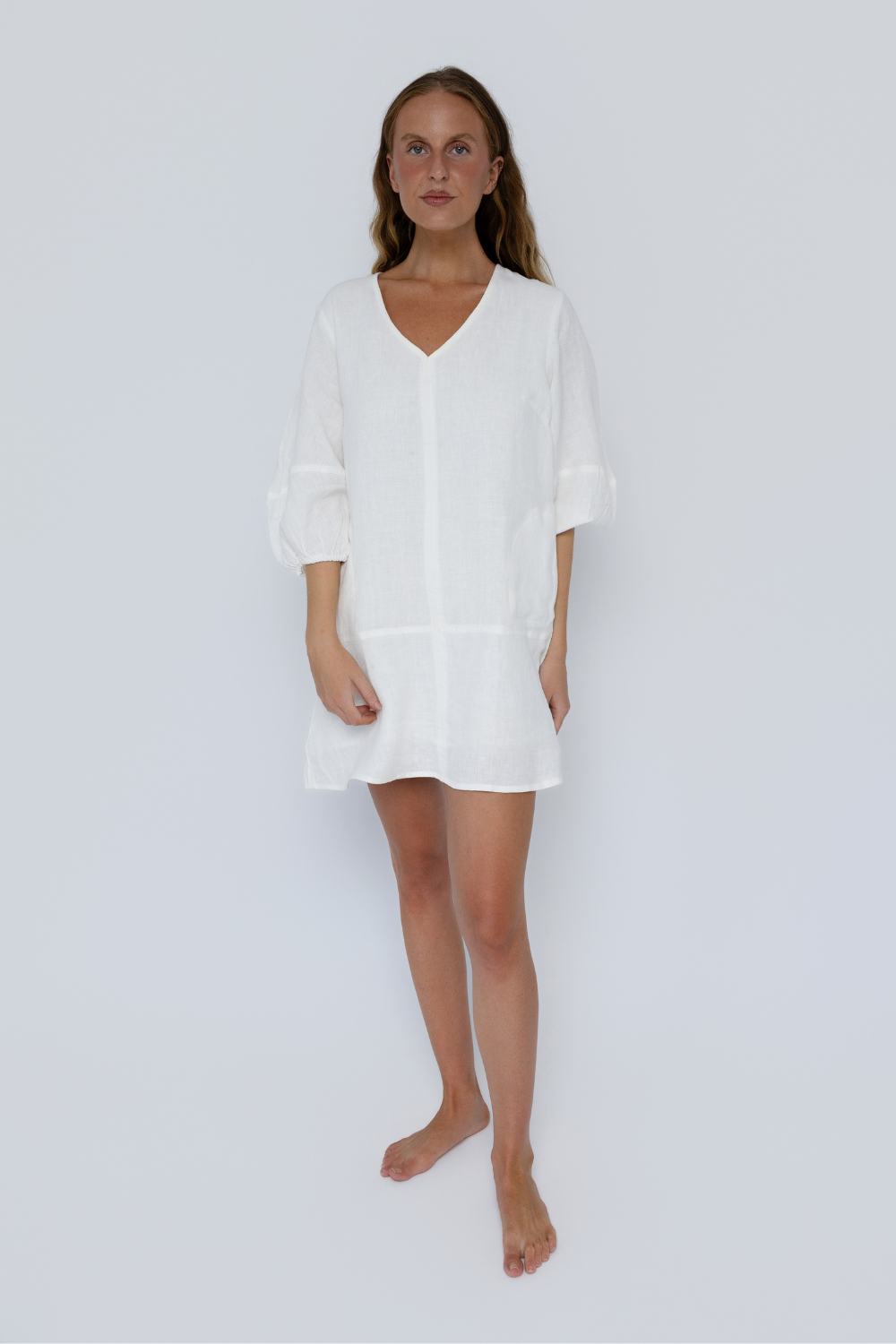 Fundamental Linen Ease Dress - Off White