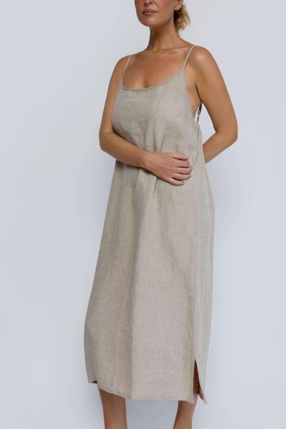 Fundamental Linen Midi - Natural