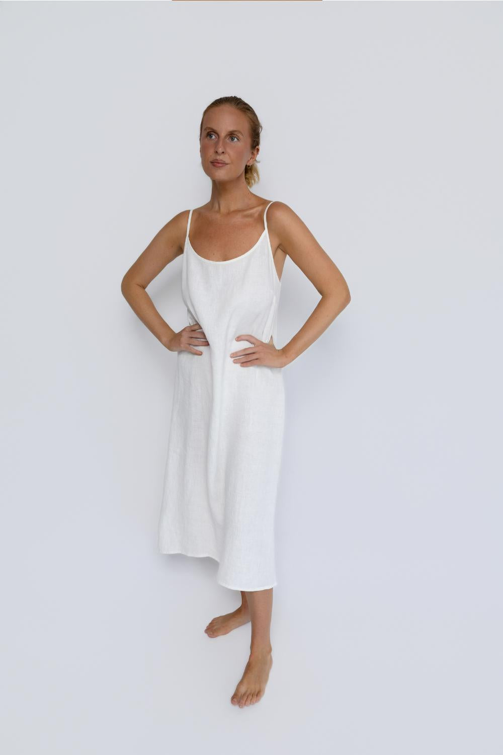Fundamental Linen Midi - Off White